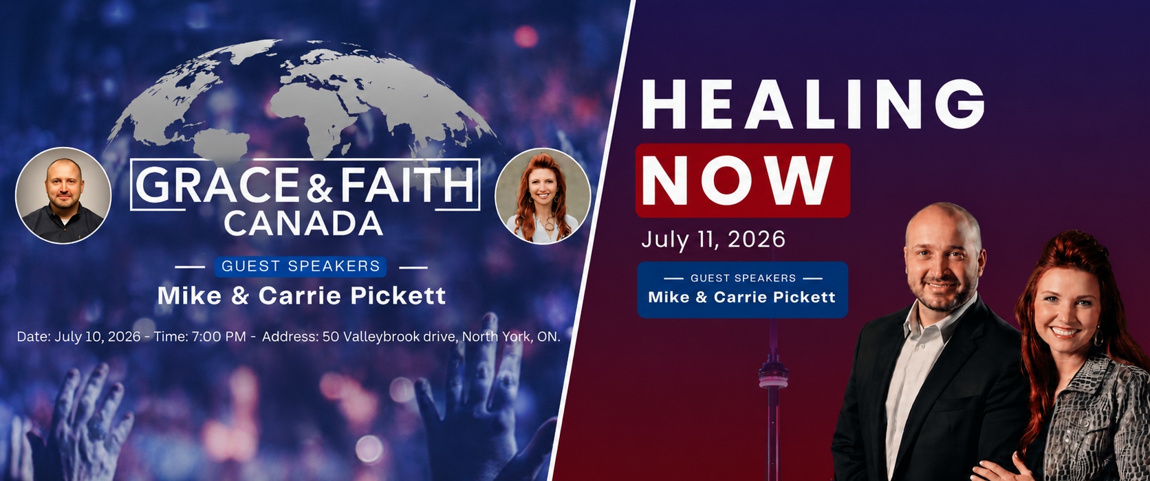 Events banner for Grace and Faith and Healing Now